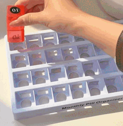 💊 Monthly AM/PM Pill Organizer – Twice-a-Day Medicine & Vitamin Storage with Stickers